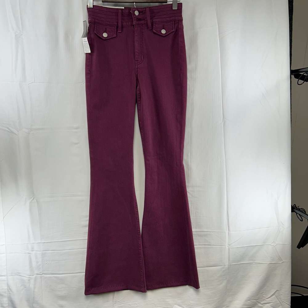 Idyllwind Outlaw Flare Jeans Womens 0 34L Burgundy‎ Purple Super High Rise